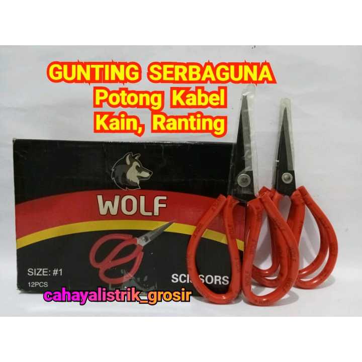 

Gunting Serbaguna Gunting Seng Gunting Kodok 7,5 Inch / Gunting Kain / Seng / Kertas Serbaguna dan Tajam Merek "WOLF" Tailor Scissors