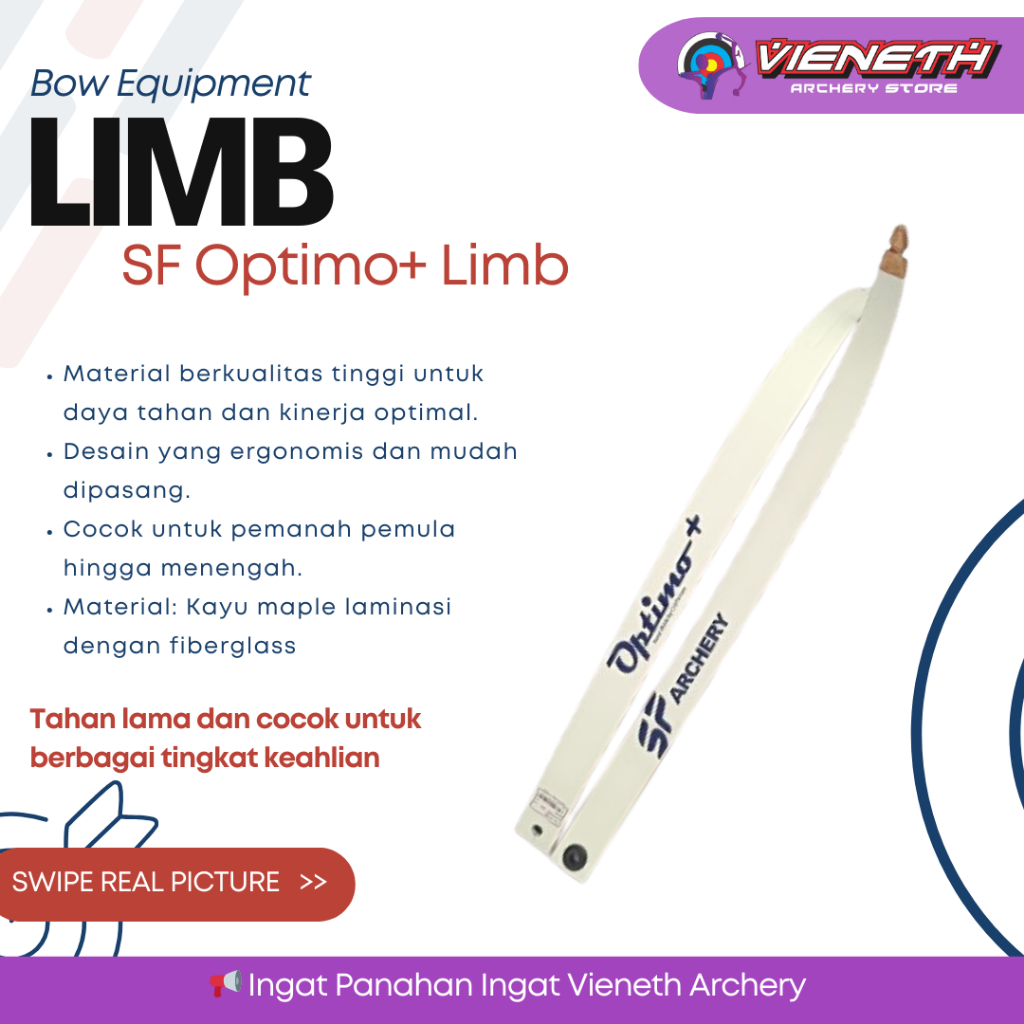 LIMB SF OPTIMO+ / LIMBS STANDART BOW IMPORT PANAHAN - Limb Busur Berkualitas Tinggi