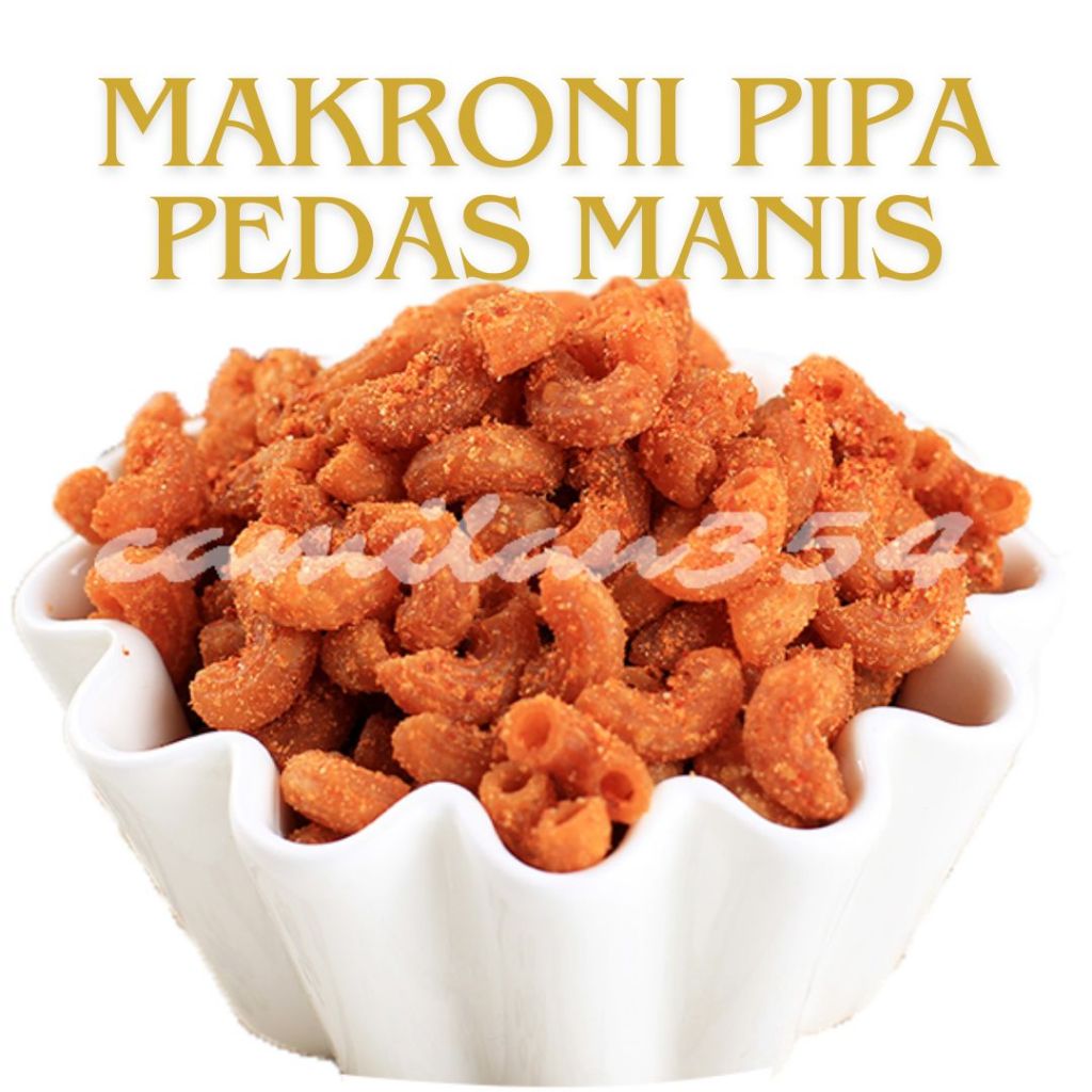 

[TERLARIS] Makaroni Pipa Bantat Pedas Manis - 1000gr / Makroni Sepat Bantet 1kg Kiloan / Makanan Ringan