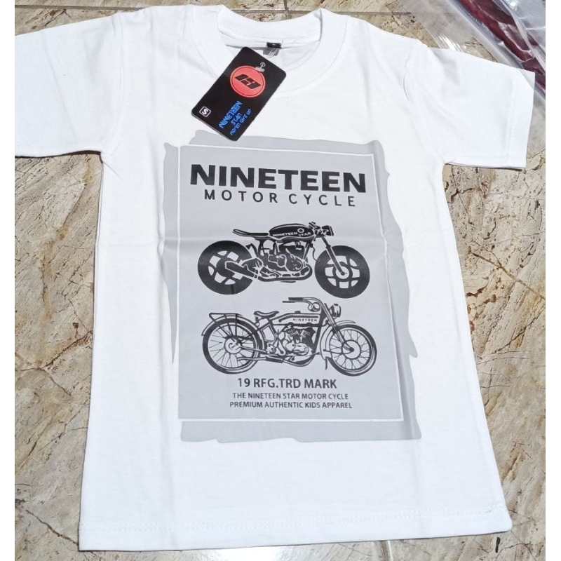 Kaos Nineteen Anak Laki laki bahan premium