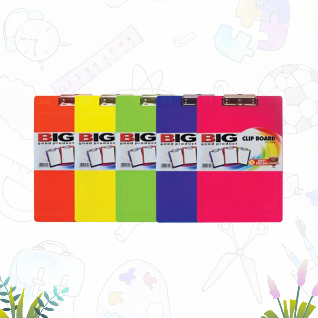 

Clip Board BIG PU-5003 Fluorecent / Papan Ujian Warna BIG