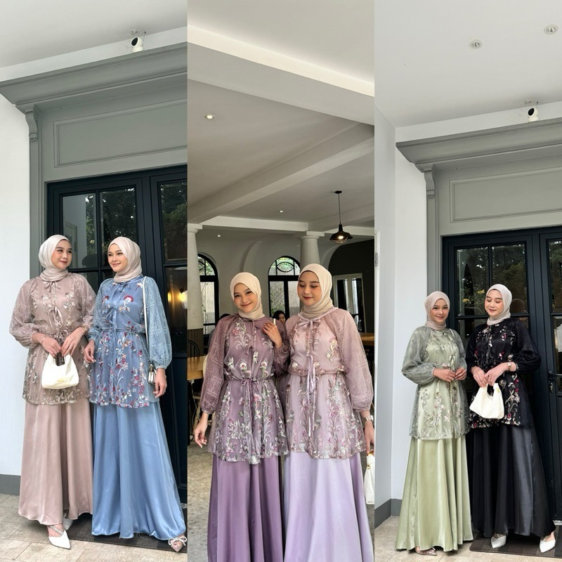 KYLA DRESS PLUS OUTER TILLE GARDEN ONESET DRESS KONDANGAN OUTER TERBARU SIMPLE TRENDY MODERN