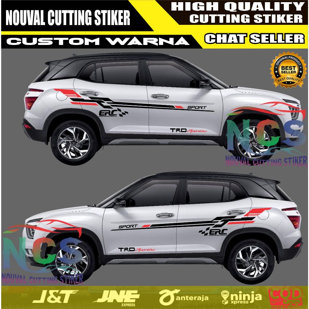 Stiker Lis Body Mobil Hyundai Terbaru Cutting Stiker Variasi Body Samping Mobil Creta