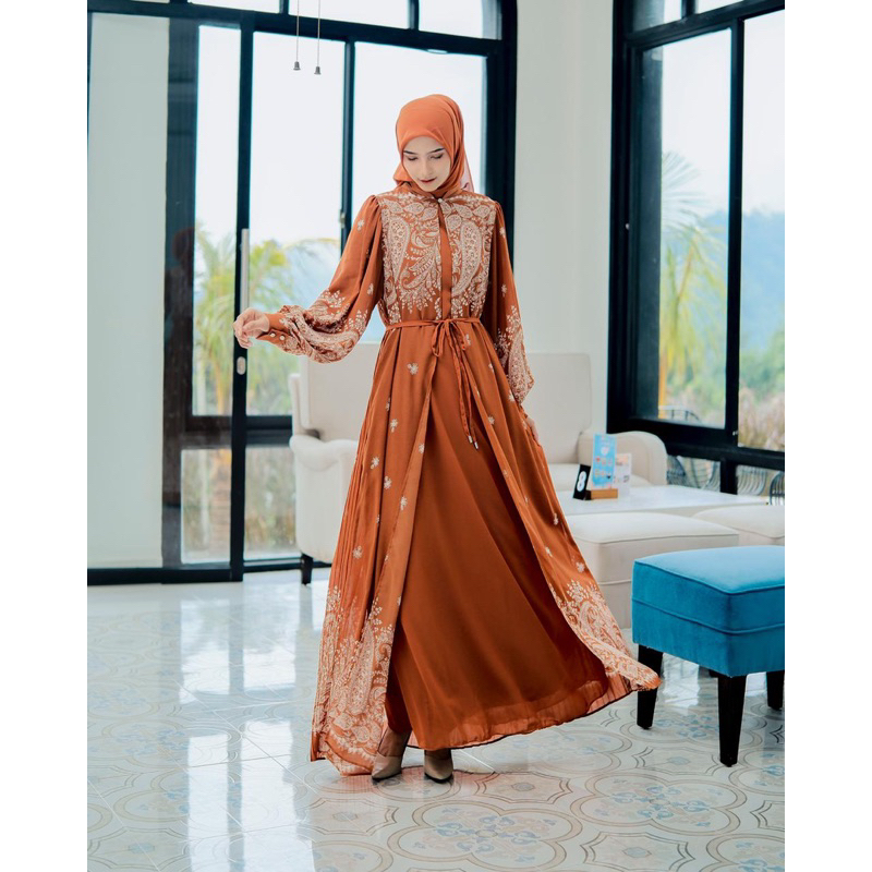 Gamis Outer Panjang Set Hijab Gamis Nagita Gamis Terahkota