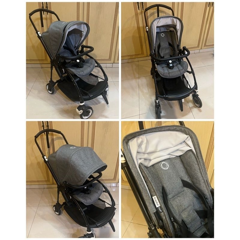 Preloved Stroller Bugaboo Bee5 Full Set Grey Melange