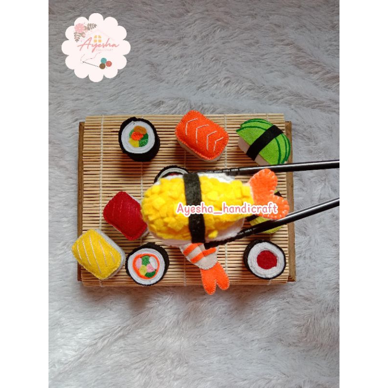 Mainan replika sushi flanel / mainan flanel / sushi flanel