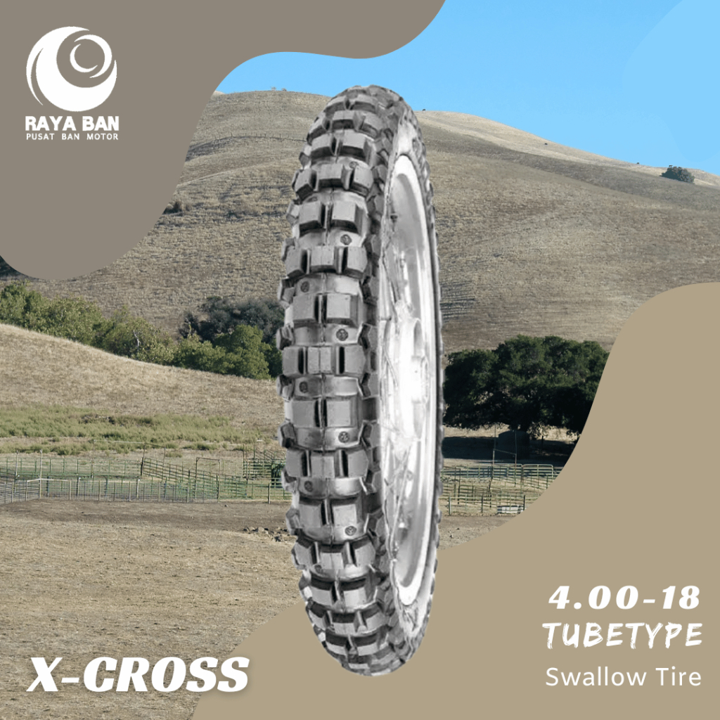 Ban Motor Swallow X-Cross 400-18 TT Tubetype 4.00-18 Trail Cross Tahu Cangkul Trabas