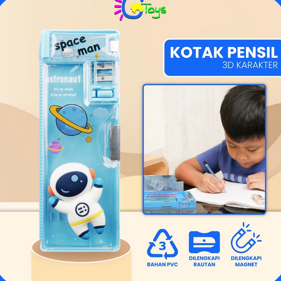 

KODE D23D CRA59 Tempat Pensil Anak 3D Timbul Magnetic Multifungsi Alat Tulis Sekolah Kotak Pensil Pencil Case Magnet Untuk Anak Tk