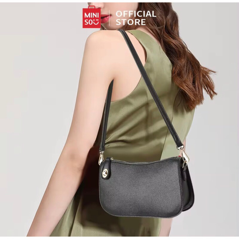 MINISO Shoulder Bag Women Black / Miniso tas bahu wanita hitam