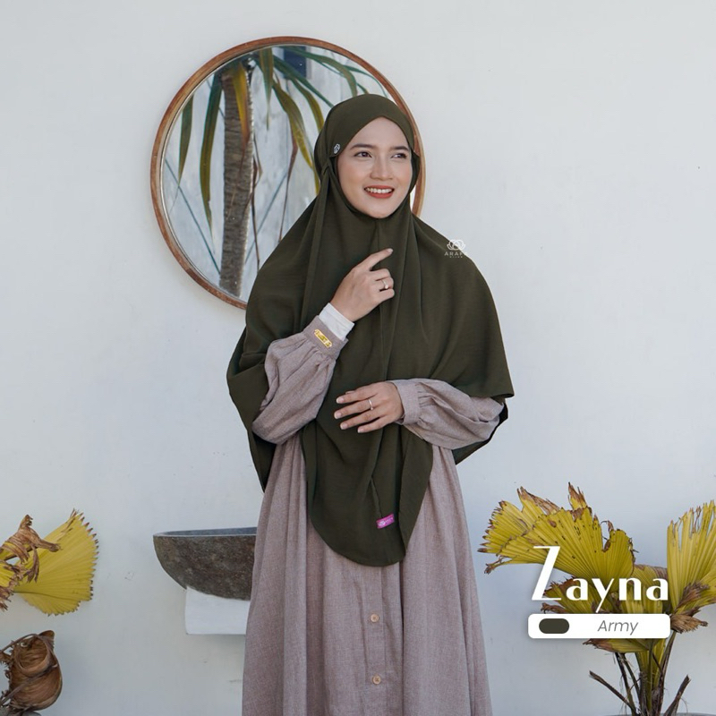 Khimar Zayna Hijab by Arafa Hijab / khimar bergo instan crinkle premium