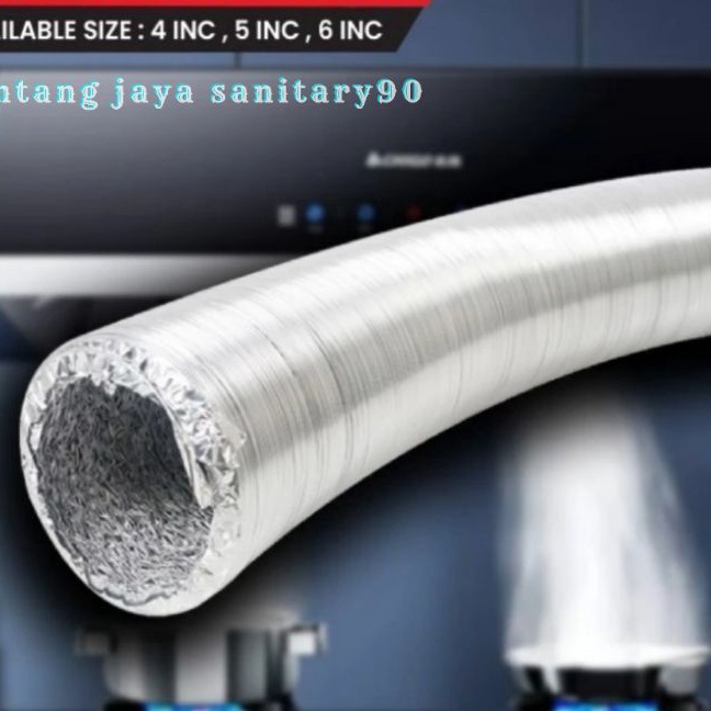 Promo Fleksibel pembuangan asap 4 inchiflexible cerobong pembuangan asap kompor