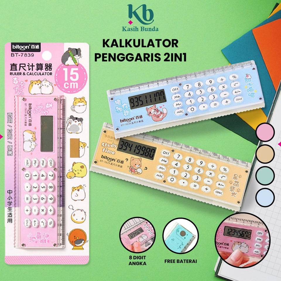 

KODE X67Z Kalkulator Penggaris 2IN1 Mini Karakter Kalkulator 8 Digit Penggaris 15cm Praktis Ruler Set Perlengkapan Sekolah danKantorImport BUNDA A65