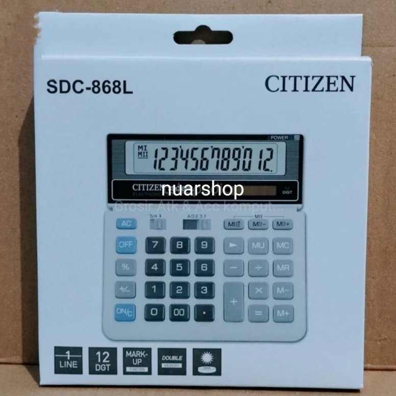

KALKULATOR CITIZEN SDC868L ASLI ORGINAL MERK CITIZEN KODE G2R3