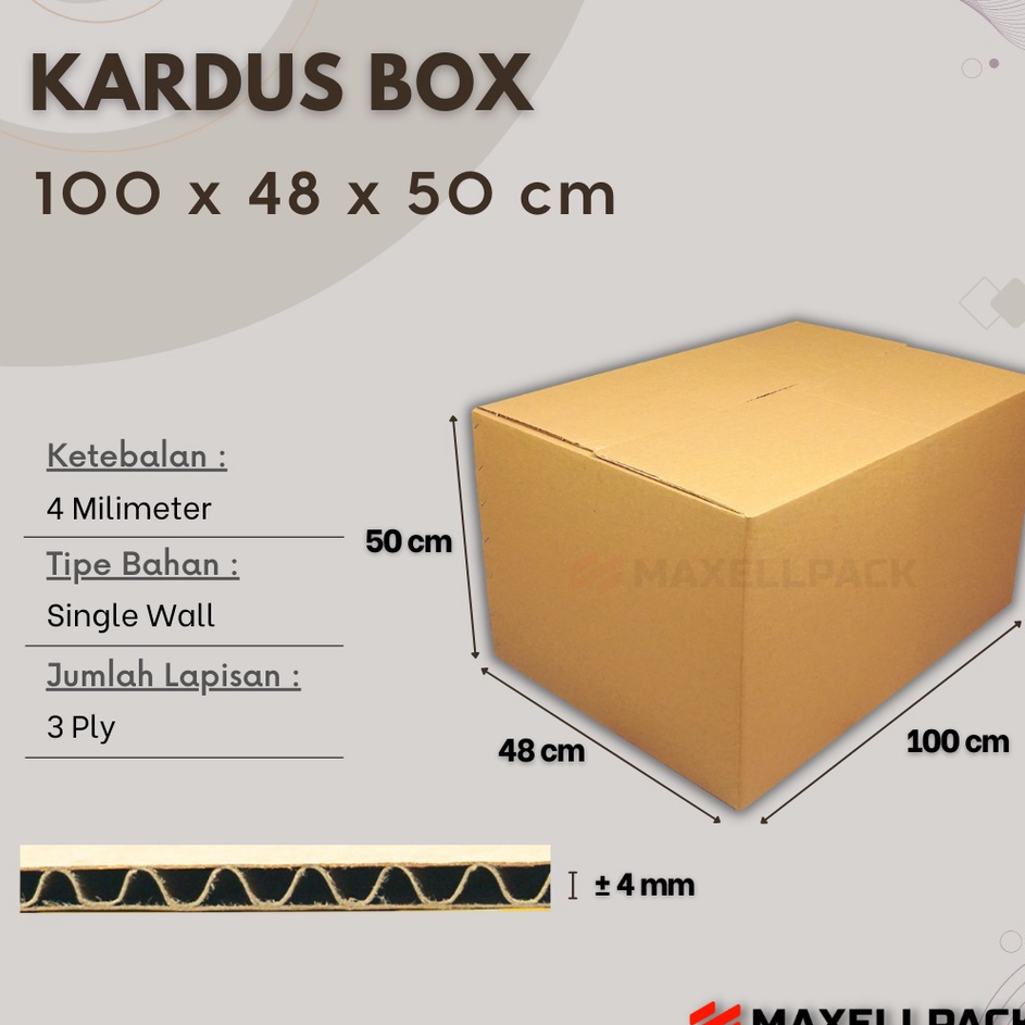 

FG2 Kardus Karton Box 1x48x5 CM Kotak Dus Packing Pindahan Jumbo Polos
