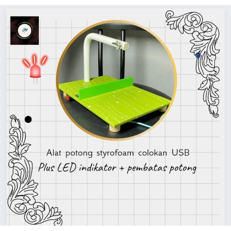 

Alat Pemotong Styrofoam Gabus plus LED lampu indikator motif bintang KODE B7Y7