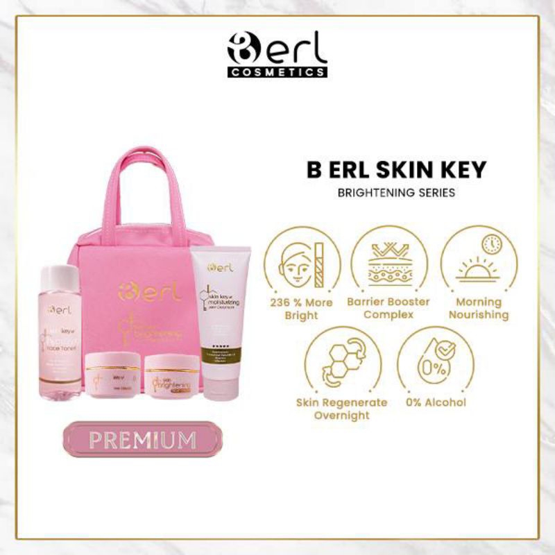 BERL Cosmetics Brightening Series Premium / Paket Brightening / Berl / Berl Cosmetics