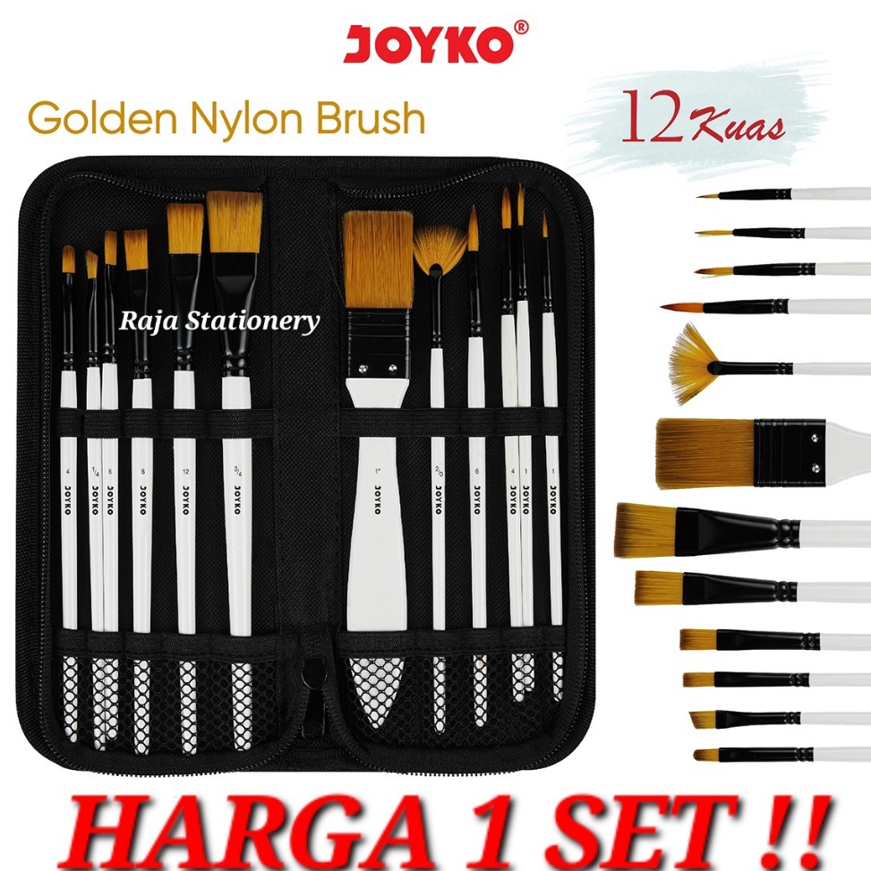 

Joyko Art Brush SET Set Kuas Lukis Cat Acrylic Watercolour BRS18 KODE B3I4