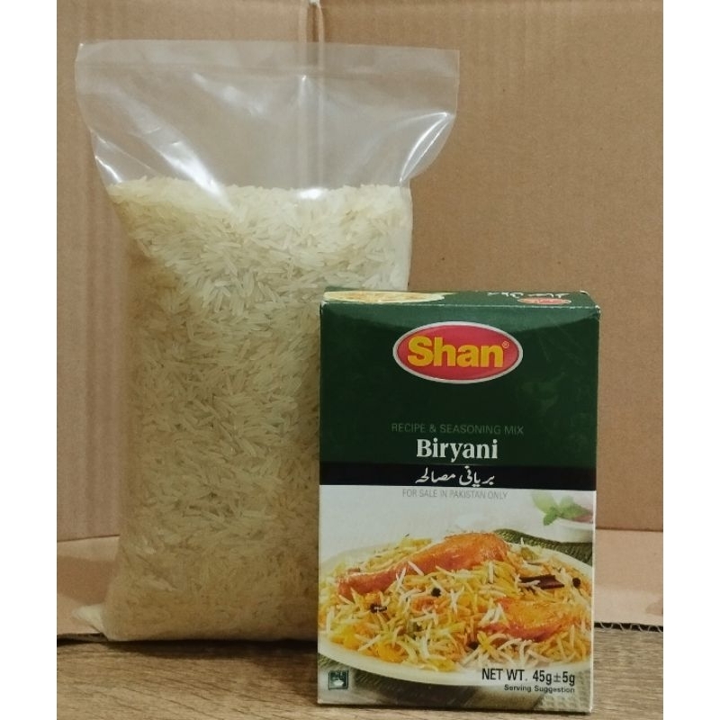 

ADY78 Paket Nasi Briyani ( Basmati 1kg + Bumbu Briyani Shan )