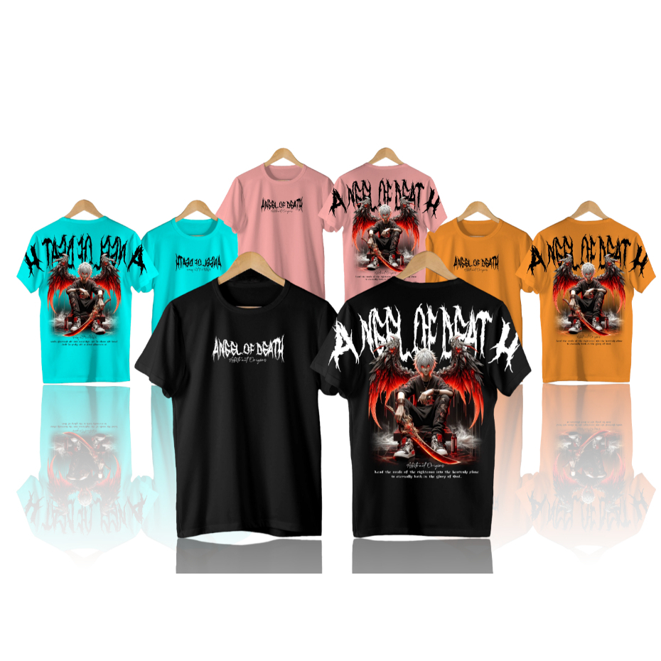 KAOS PRIA KAOS DISTRO ANGEL OF DEATH /KAOS TERBARU /KAOS MURAH /KAOS KEKINIAN /KAOS VIRAL TERPOPULER