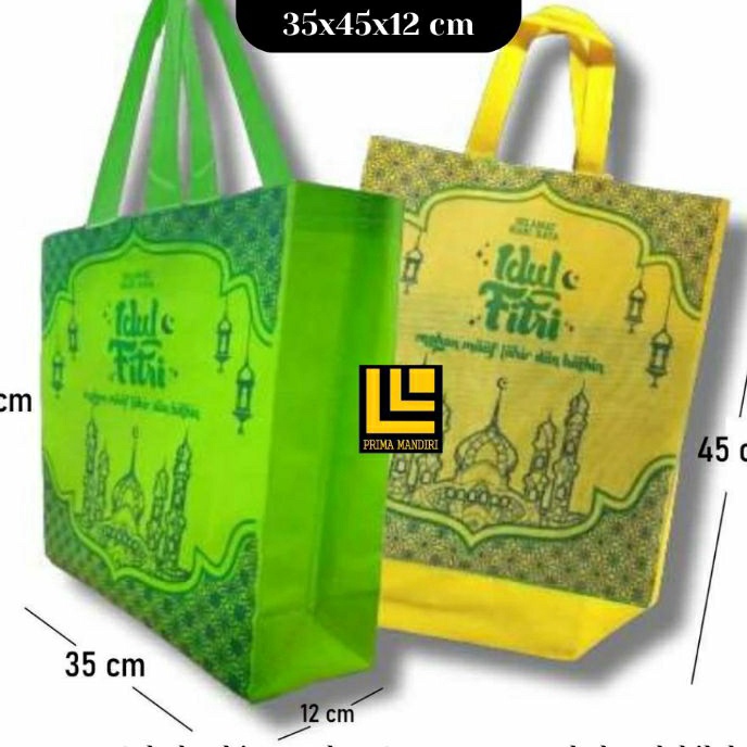 

Potongan 12 pcs TAS spunbond LEBARAN Box standing 35x46x12 cm goodie bag tas idul fitritas souvenir pernikahangoodie bag ulang tahunultahcustombebas