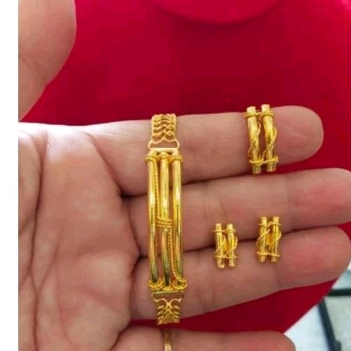 24k (LM )gelang set pengantin ems 99,99% 18 gram