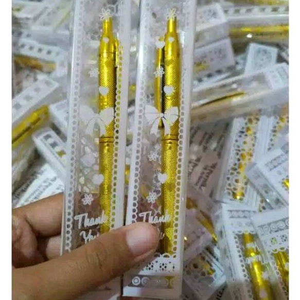 

HJ6 isi 5pcs Pena emas perak mika