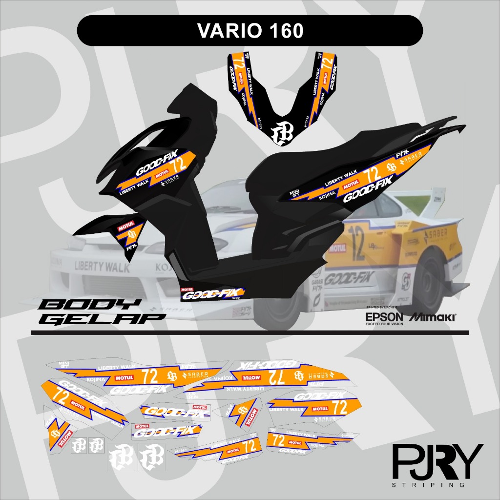 STRIPING TRANSPARAN VARIO 160 LBWK VERSI