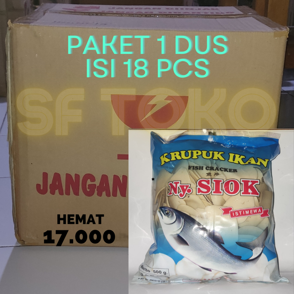 

(Lebih Hemat) Paket 1 dus Ny Siok / Ny. Siok Ikan isi 18 PCS