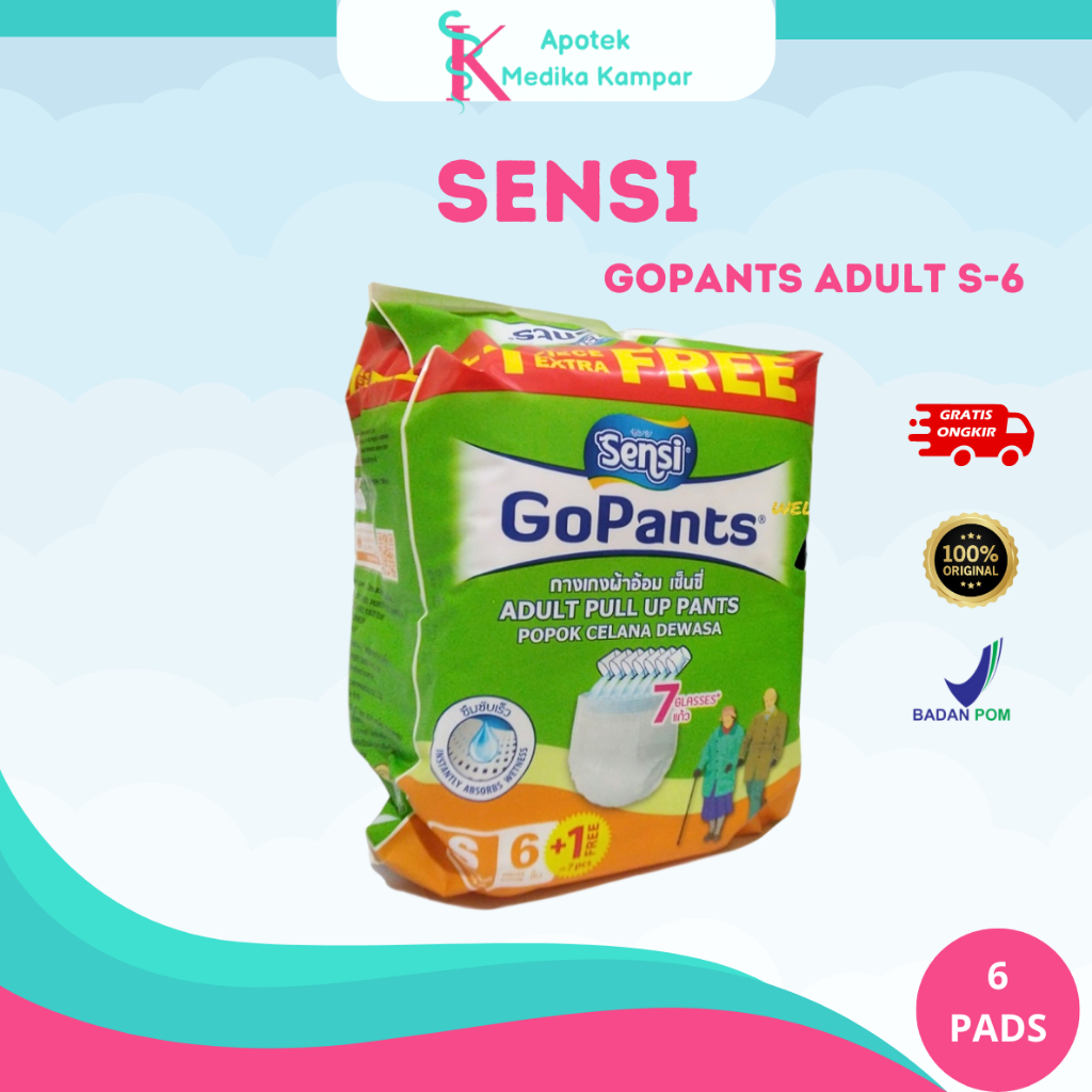 SENSI GOPANTS/POPOK DEWASA CELANA SIZE S-6