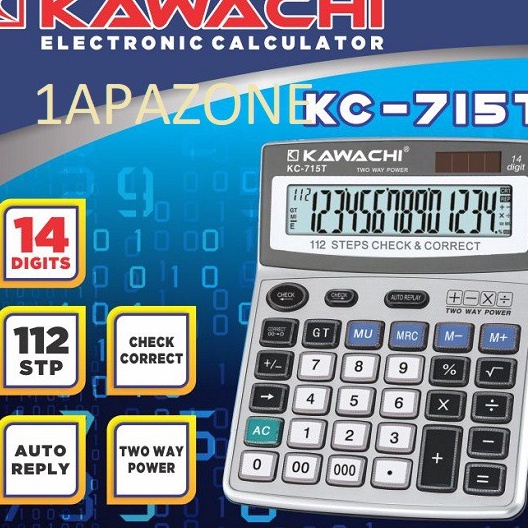 

KODE F54H Kalkulator electronic 14Digits KC715T KAWACHI