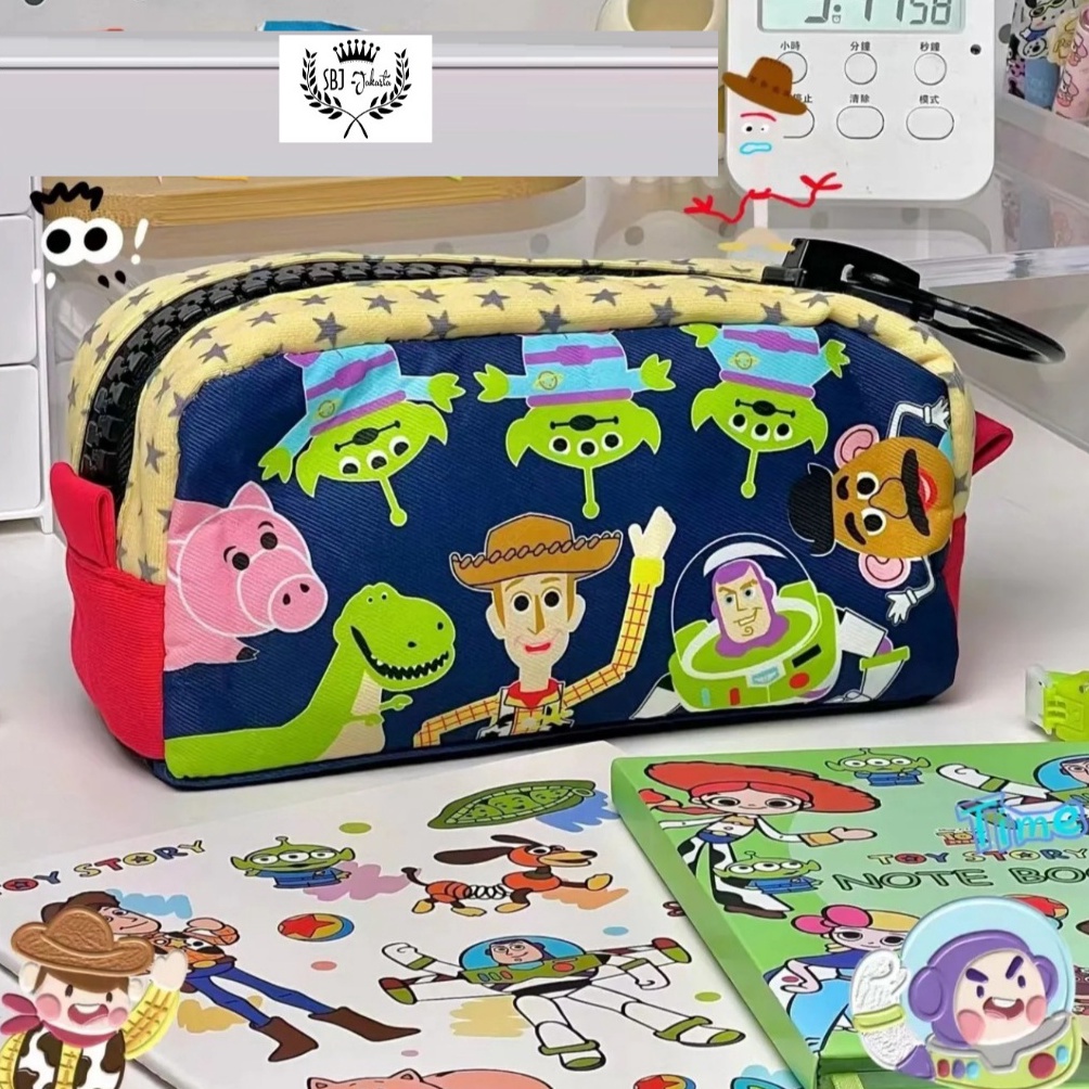 

KODE Q39L Tempat Pensil Kotak pensil Softcase kanvas Toy Story Sanrio My melody Pochacco resleting besar