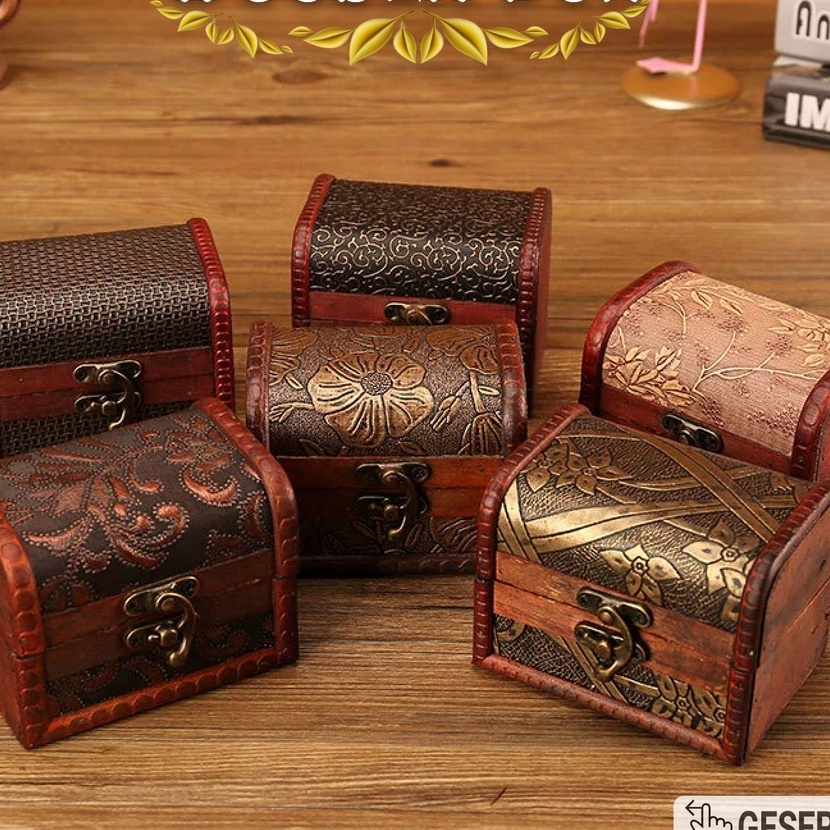 

Hematku Wooden Gift Box Kotak Kayu Tempat Aksesoris Jewelry Storage Box