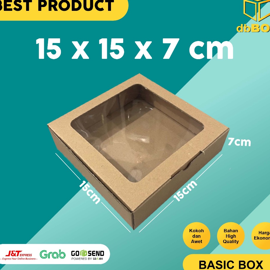

FG2 1Pcs BOX MIKA 15X15X7 cm kardus die cut untuk kue hampers gift box MIKA KUE