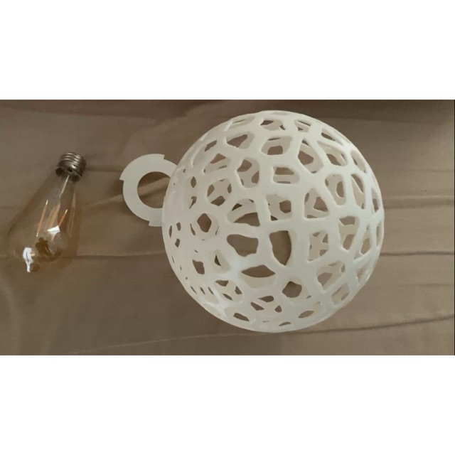 Tutup Lampu Plafon 3D Printing + Lampu Filament 4W