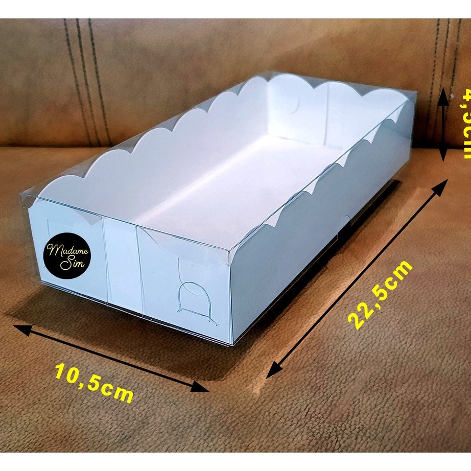 

FG2 BOX MIKA PUTIH DUS KUE KOTAK KARDUS 22x1x45 ISI 1 PCS