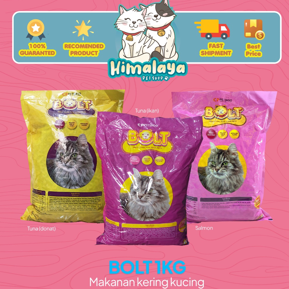 Super Untung Makanan Kucing kering murah BOLT  Makanan kucing termurah