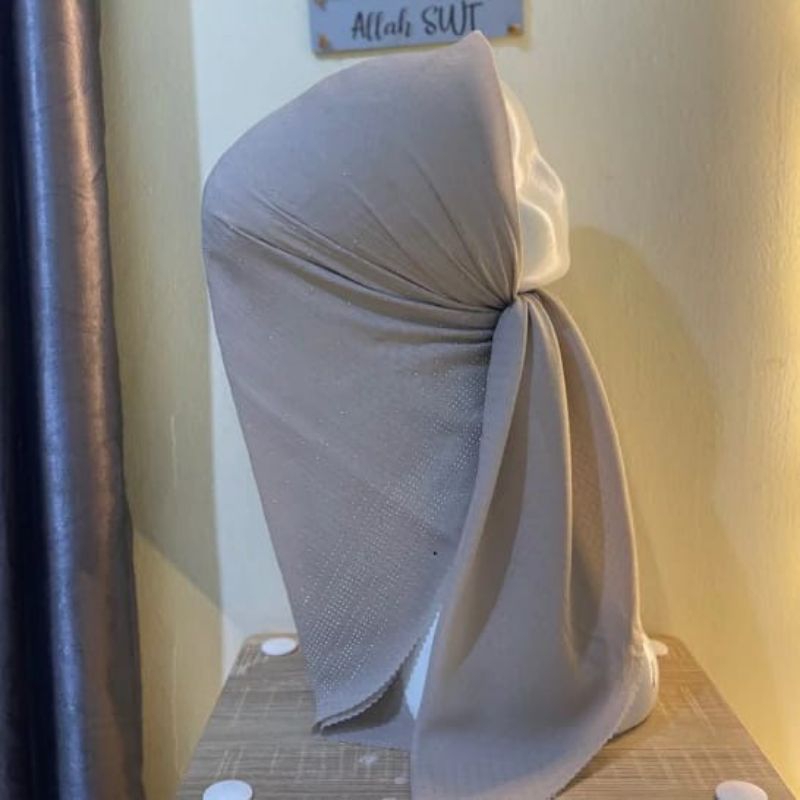 segiempat pesta payet list tabur mewah/ kerudung pesta list tabur mewah