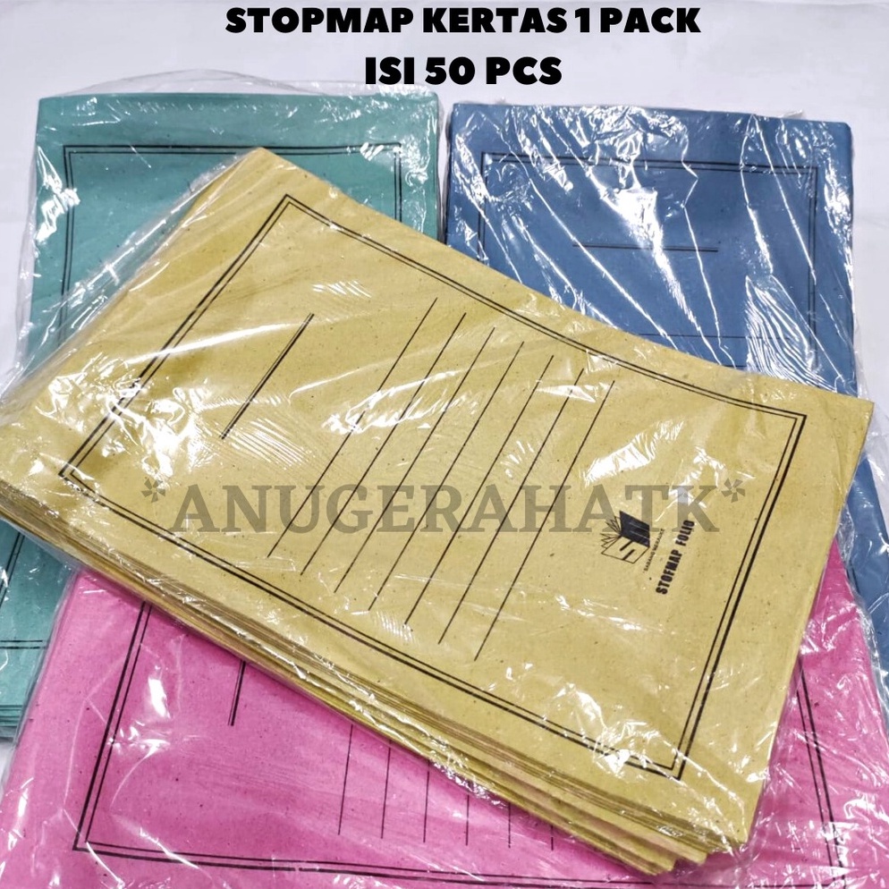 

New Collection 1PACK5 Pcs Stopmap Kertas Folio Map Kertas ISI 5 MAP