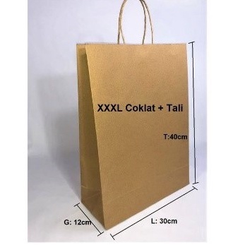 

Cashback 1 Pcs Paperbag coklat tali XXXL