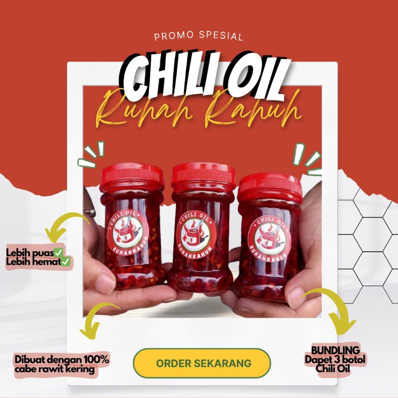 

Paket Hemat Bundling 3 Botol Chili Oil Kemasan 150gr