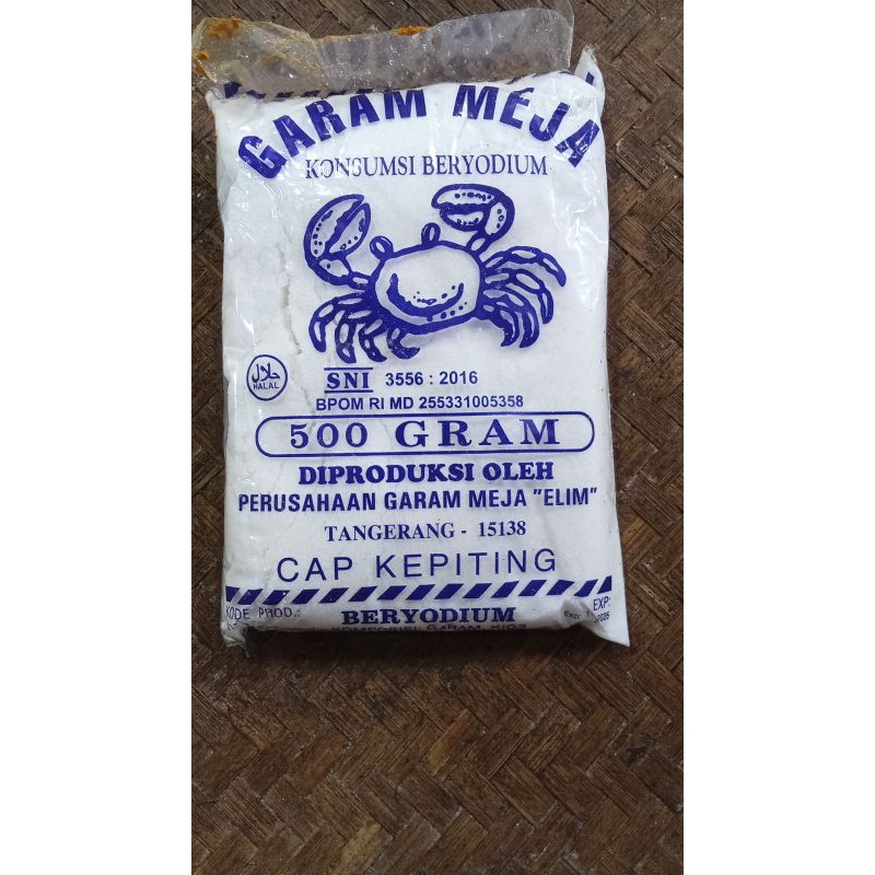 

garam cap kepiting 500gram