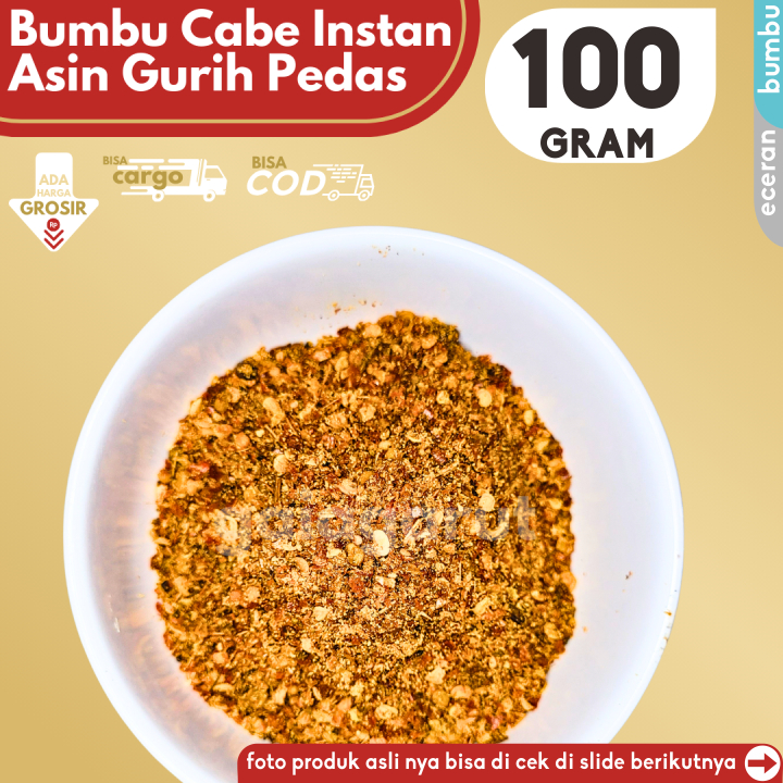 

Bubuk CABE ASIN 100gr GURIH POLOS untuk Bumbu Tunggal Keripik Basreng Viral by GG