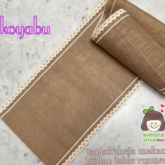 Terbaru Tablecloth Taplak Meja Makan Goni Burlap Table Runner Promo Terlaris