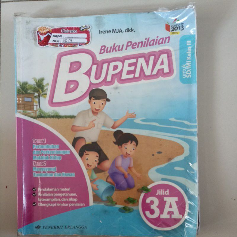 BUPENA 3A Kurikulum 2013 Bekas Penerbit Erlangga
