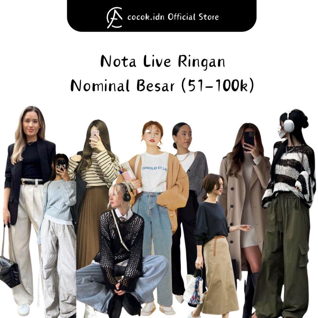 Cocok.idn Atasan Wanita Korean Style Basic Outer - Live Ringan Besar