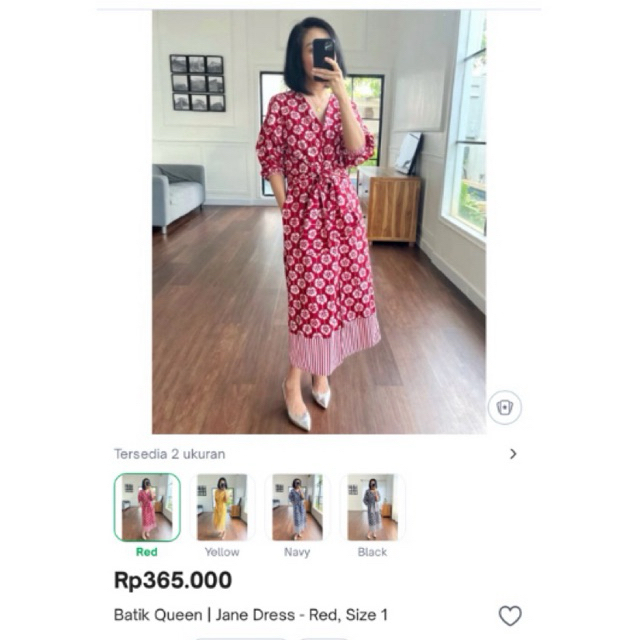 Preloved mididress batik queen