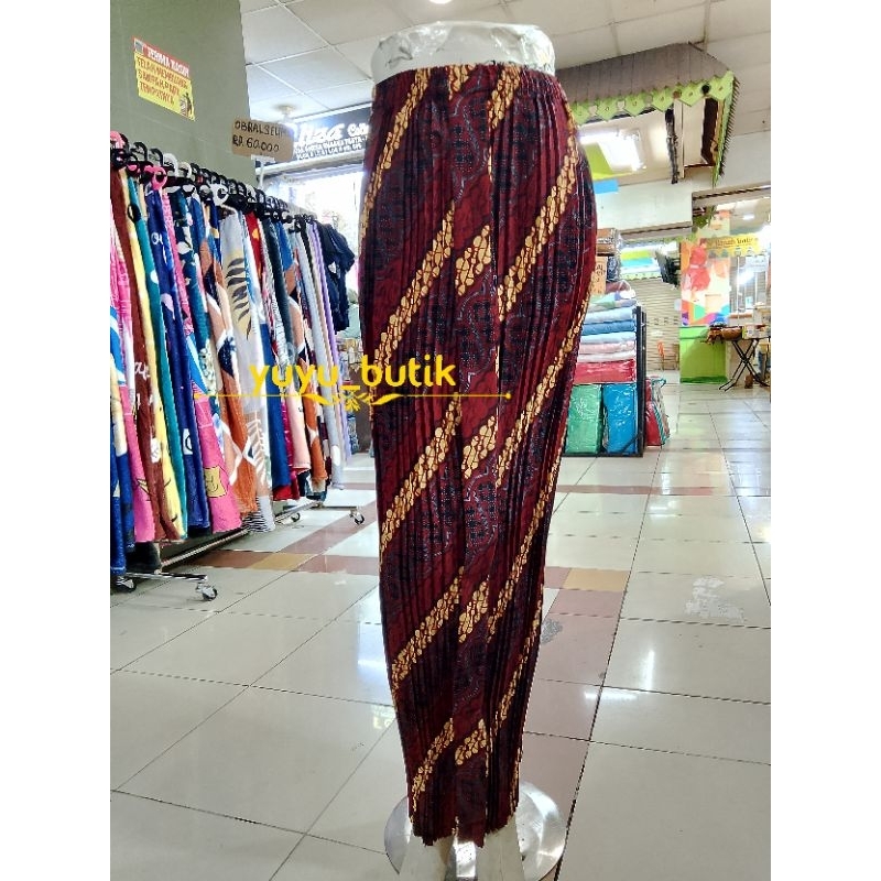 Rok  batik Plisket Wiron Motif Jawa