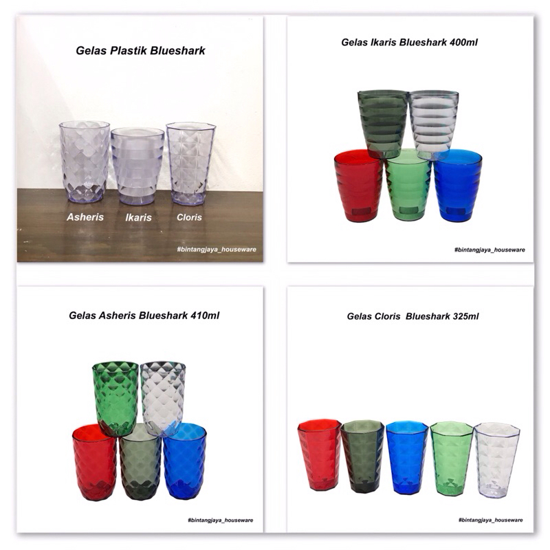 Gelas Aesthetic Blueshak/Gelas Plastik