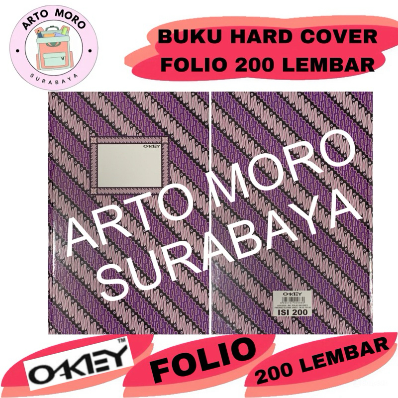 

BUKU HARD COVER FOLIO 200 LEMBAR OKEY READY STOCK SURABAYA