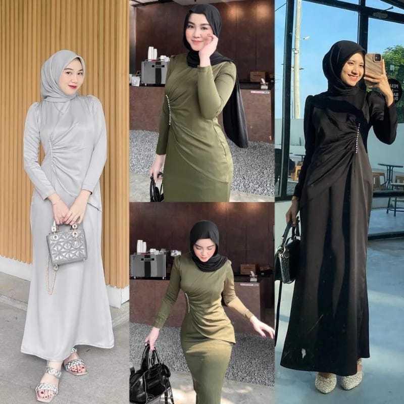 Diva dress (ADA JUMBO) dress kondangan gamis pesta gamis kondangan dress satin dress korea